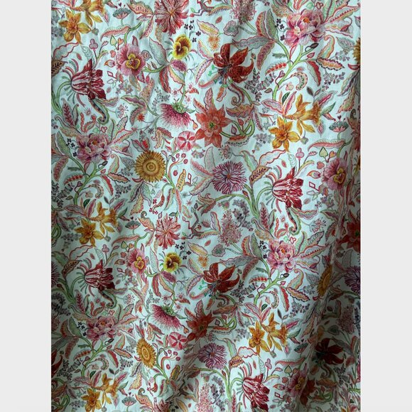 J. Crew Orange Floral Bell-sleeve Cotton Cropped Top - Size 3X - Picture 3 of 9